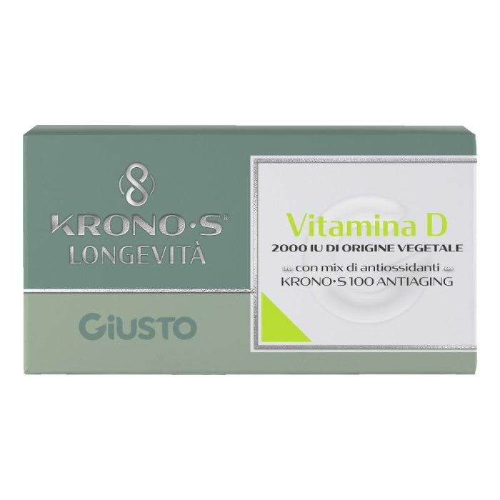 Giusto Kronos Vitamina D Vegetale 30 Compresse – Integratore di Vitamina D3 da Lichene per Sistema Immunitario e Salute di Ossa e Denti