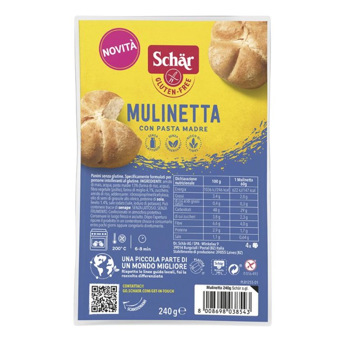 Schar - Mulinetta Senza Glutine Confezione 4X60 Gr