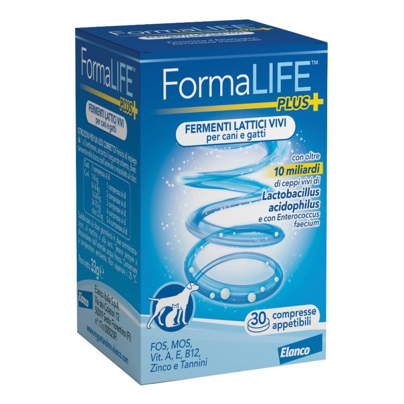 Elanco Italia Formalife Plus Fermenti Lattici Vivi 30 Compresse Appetibili