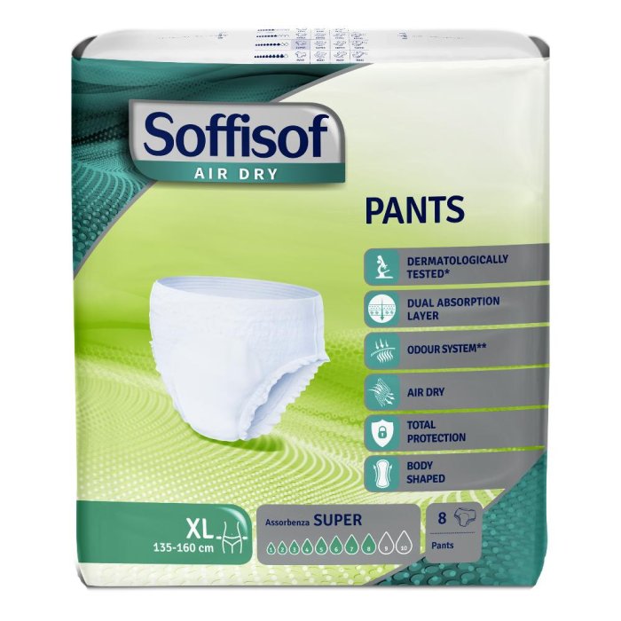 Soffisof Air Dry Pants Pannolone Maxi Taglia Extra Large 8 Pezzi