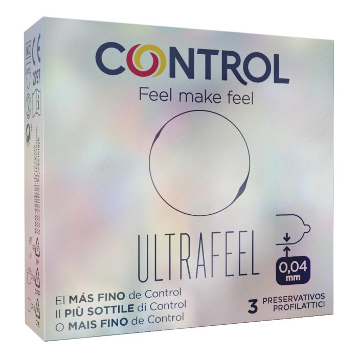 Control Finissimo Ultrafeel Preservativi Molto Sottili, 3 profilattici