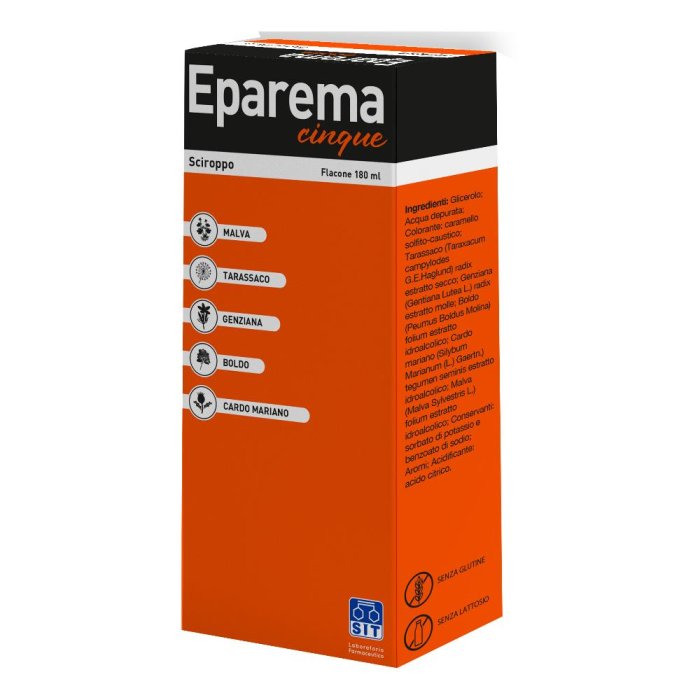Eparema Cinque Sciroppo 180 Grammi Integratore Digestivo per Fegato e Intestino