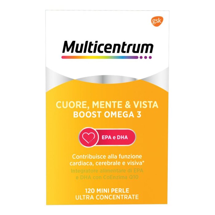 Multicentrum Cuore, Mente e Vista Boost Omega 3 120 capsule