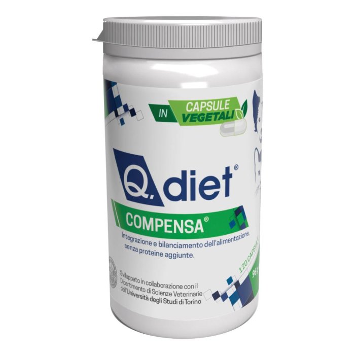 Q Diet Compensa Capsule 120 Capsule Integratore Diet Supporto Metabolismo e Controllo del Peso