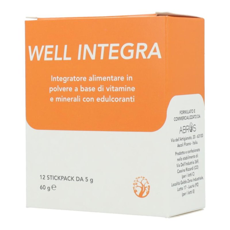 Well Integra 12 stick pack - integratore multivitaminico tonico ricostituente
