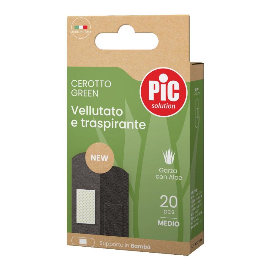 Pic Green - Cerotto Vellutato e Traspirante Garza con Aloe Vera 20 cerotti medi