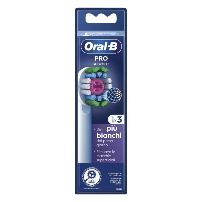 Oral B - Power Refill 3D White Confezione 3 Testine Di Ricambio