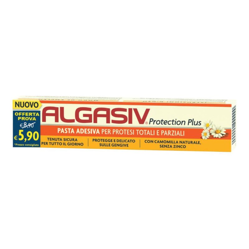 Algasiv Protection Plus Pasta Adesiva per Protesi Totali e Parziali 40g