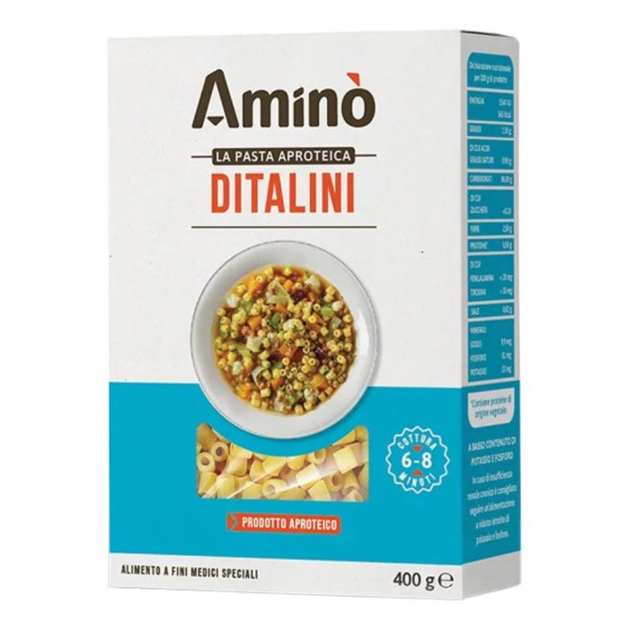 Aminò Ditalini Alimento Medico Speciale per la Gestione Dietetica delle Insufficienze Renali 400 gr