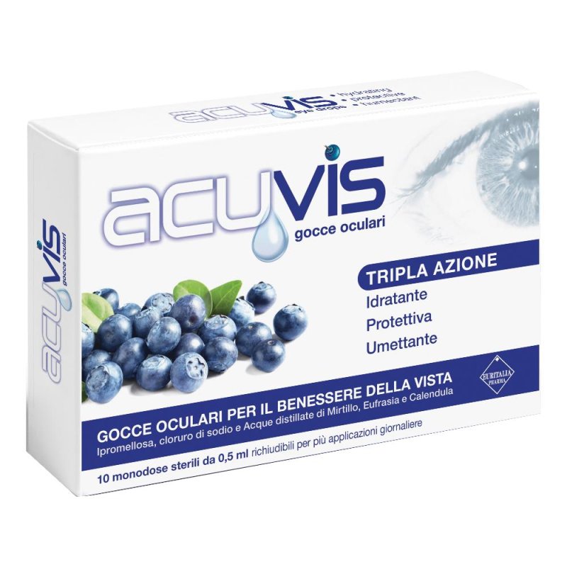  Gocce oculari acuvis 10 flaconcini 0,5 ml