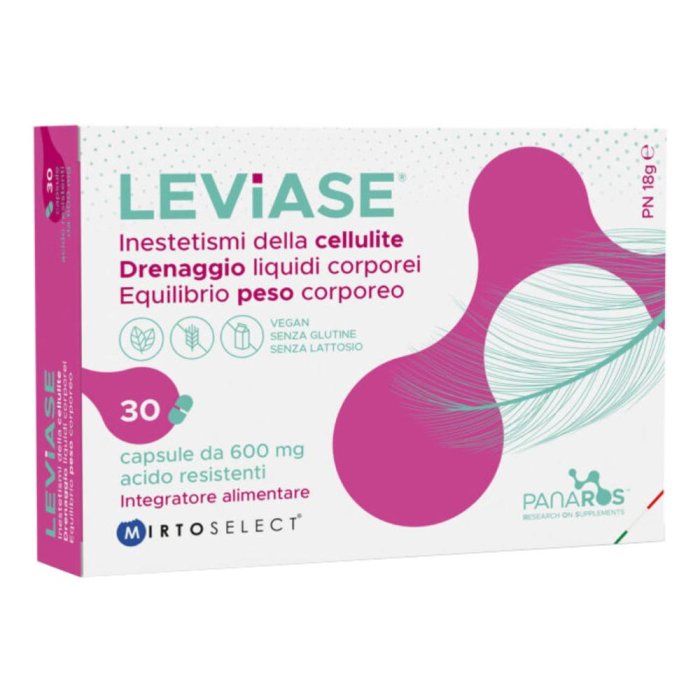 Leviase Panaros 30 Capsule Integratore Digestivo Enzimatico per una Corretta Digestione dei Grassi