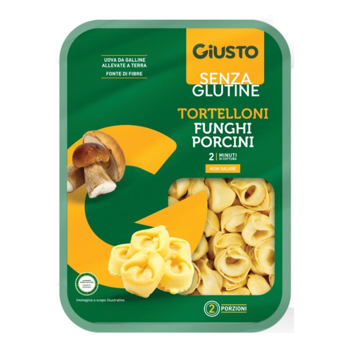 Giusto senza glutine tortelloni ai funghi 250 g - pasta fresca ripiena senza glutine