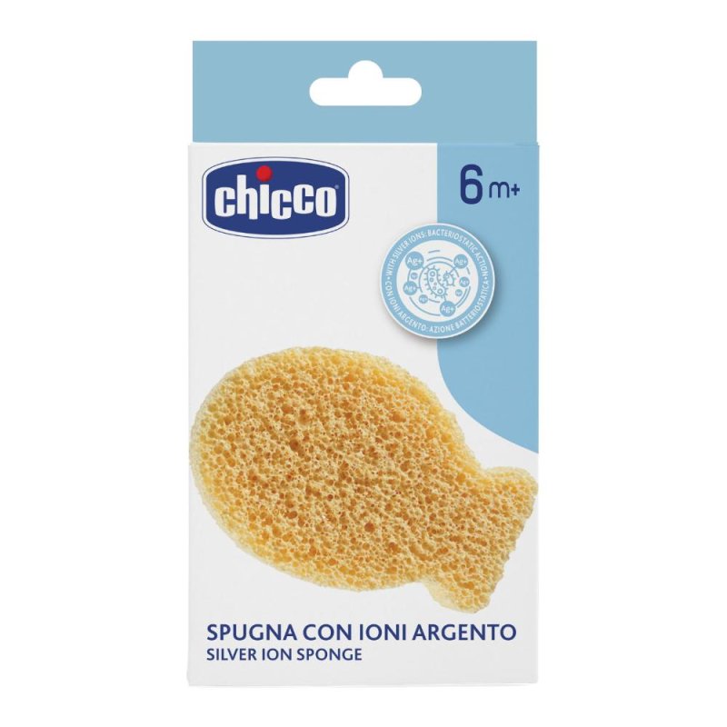  Chicco Spugna con Ioni Argento per il Bagnetto dei Bambini