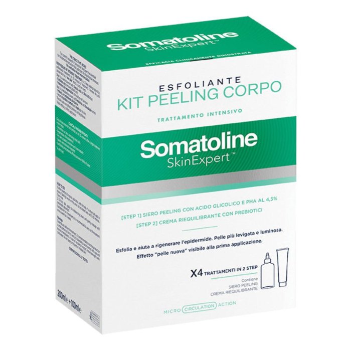 Somatoline Kit Peeling corpo 2 step - Gel esfoliante 200 ml e crema riequilibrante 100 ml
