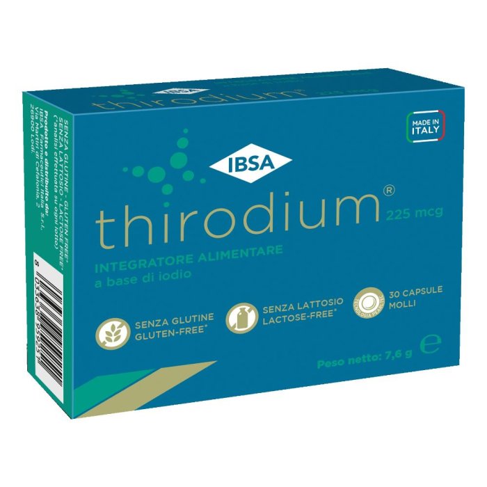 Thirodium 225mcg integratore per la tiroide 30 capsule molli