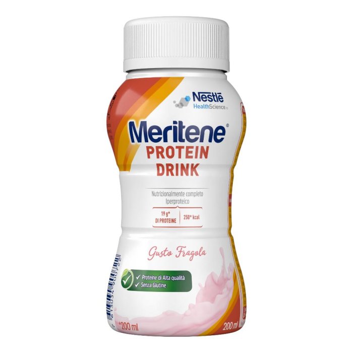 Meritene Protein Drink - Bevanda Proteica gusto Fragola 200 ml
