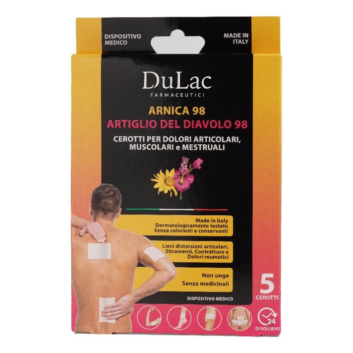 Dulac Arnica 98 Cerotti 5 Pezzi per Dolori Muscolari e Articolari, Contusioni e Traumi, Sollievo Rapido e Mirato