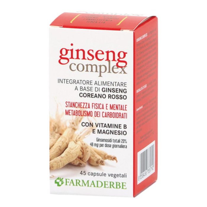 Farmaderbe Ginseng Complex Integratore Stanchezza Fisica e Mentale 45 Capsule