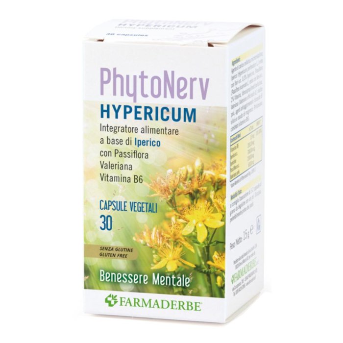 Farmaderbe PhytoNerv - Hypericum Integratore Alimentare 30 Capsule