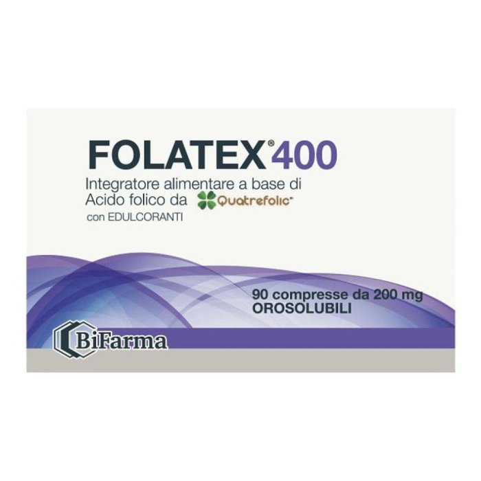 Folatex 400 - Integratore Alimentare a Base di Acido Folico 90 compresse