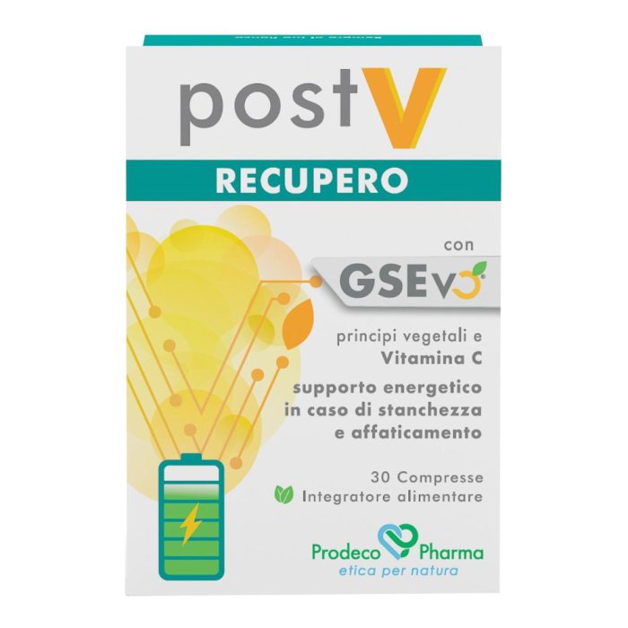 Postv Recupero Integratore in Compresse 30 Compresse | Supporto per il Recupero di Energia e Difese Immunitarie