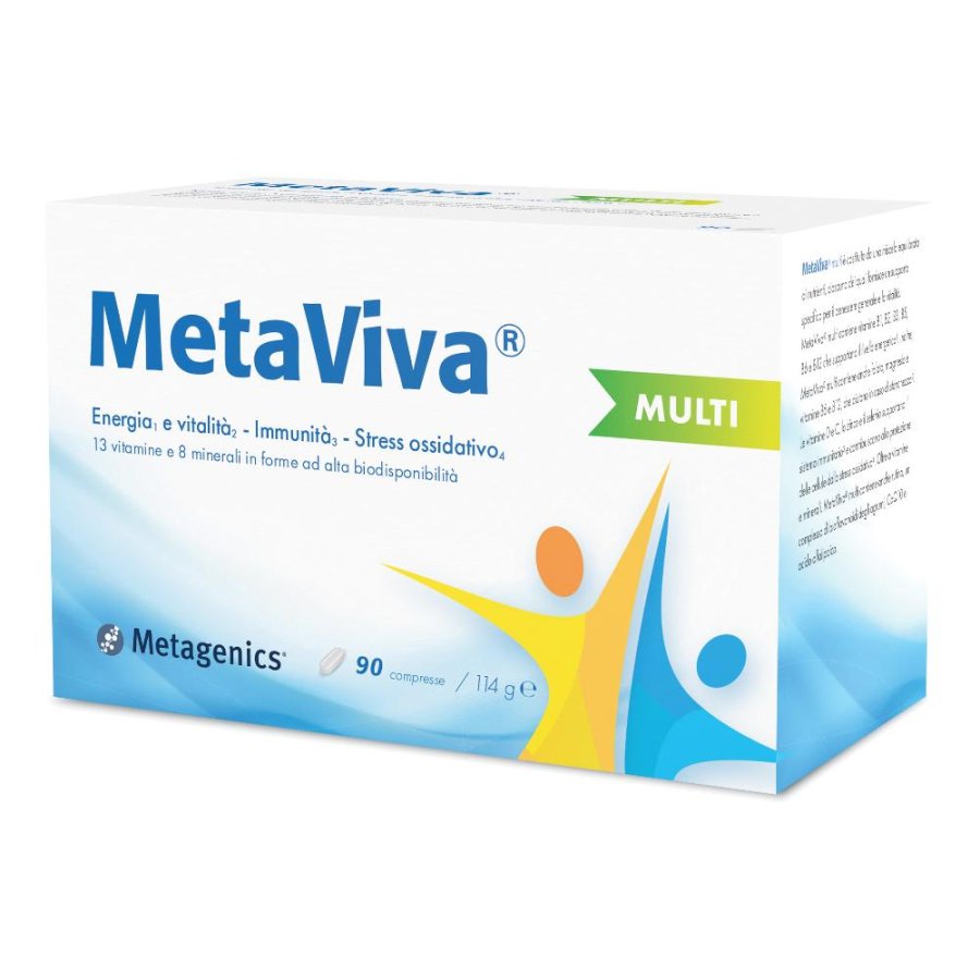 Metaviva Multi 90 Compresse Integratore Multivitaminico e Multiminerale per Energia e Benessere Quotidiano