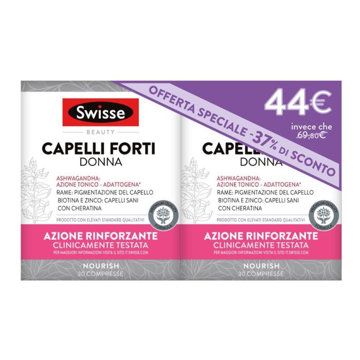 Swisse capelli forti donna bipack 30+30 compresse
