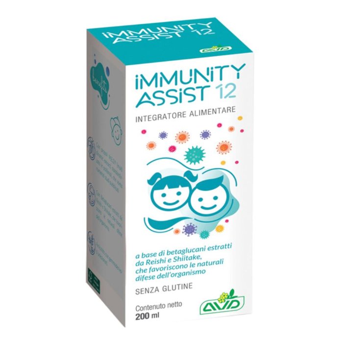 Immunity Assist 12 Integratore Immunitario Liquido 200 Millilitri per il Sostegno delle Difese Immunitarie di Adulti e Bambini