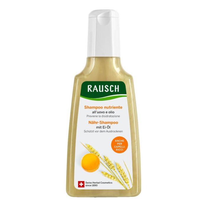 Rausch Shampoo Nutriente all’Uovo e Olio 200 ml per Capelli Secchi e Sfibrati