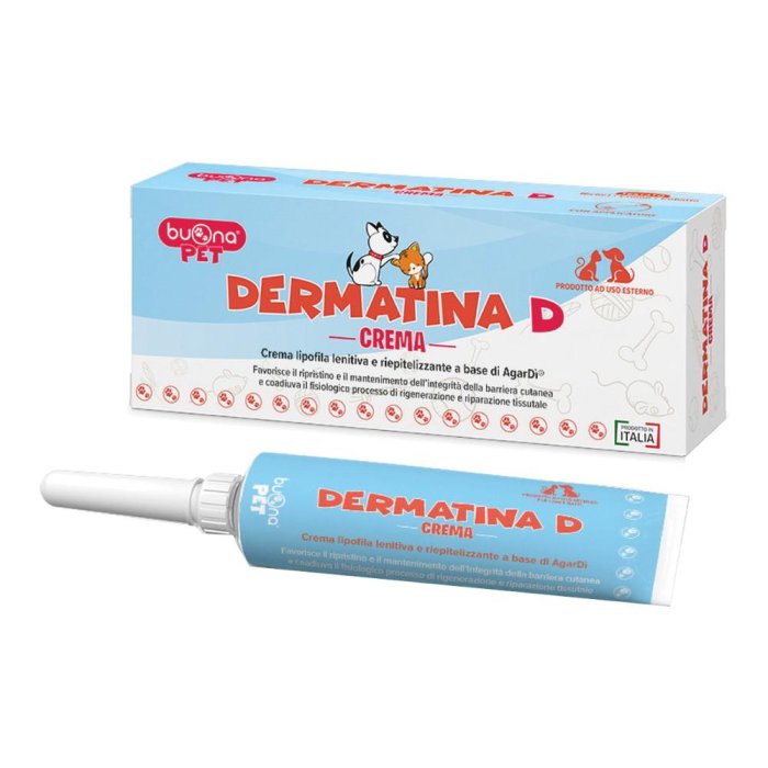 Dermatina D Crema per Cani e Gatti 30 ml – Crema Dermatologica Lenitiva per Irritazioni e Dermatiti Cutanee