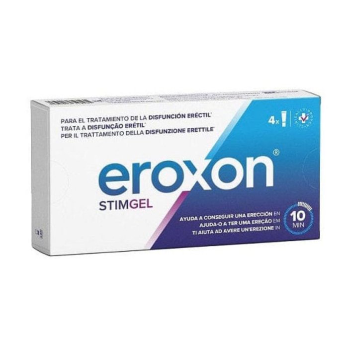 Eroxon STIM GEL Trattamento per la Disfunzione Erettile con Effetto Rinfrescante e Riscaldante 4 Tubi 0,3ml