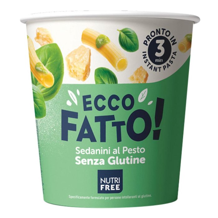 Nutrifree ecco fatto sedanini al pesto senza glutine 70 g 