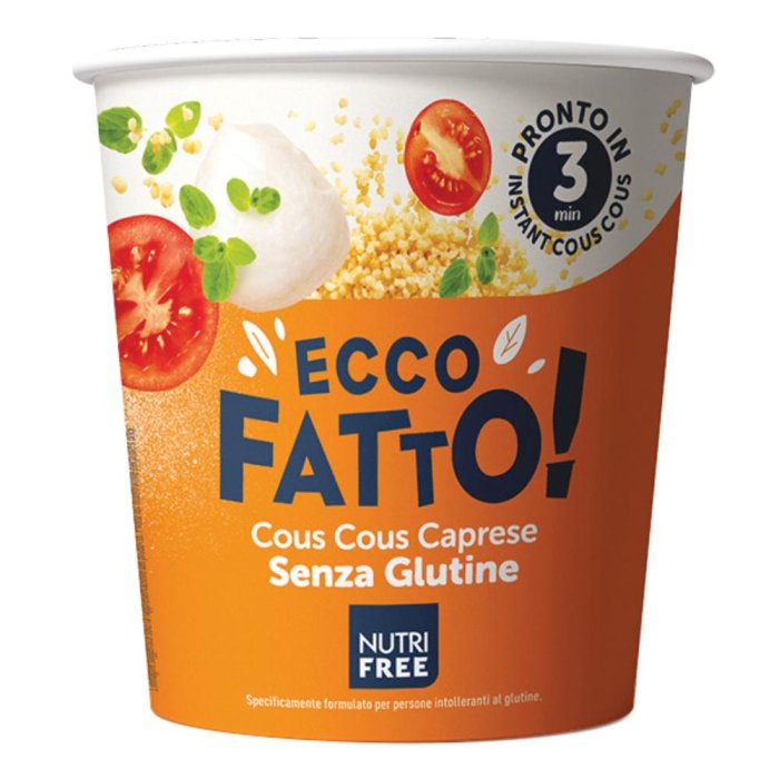Nutrifree Ecco Fatto Cous Cous Caprese 70 g Senza Glutine