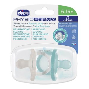 Chicco PhysioForma - Soft Luxe 6-16M Succhietto in Silicone Bimbo 2 pezzi