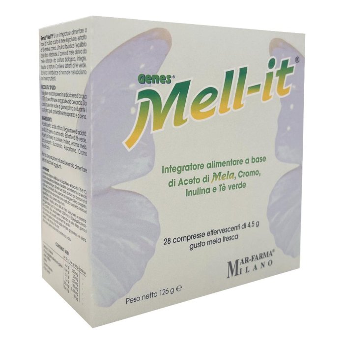 Genes Mell-it integratore inulina aceto di mele tè verde 28 compresse 