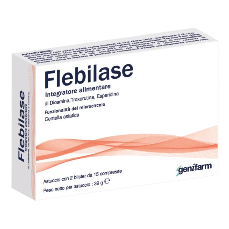 Flebilase 30 compresse - integratore per tono venoso e microcircolo