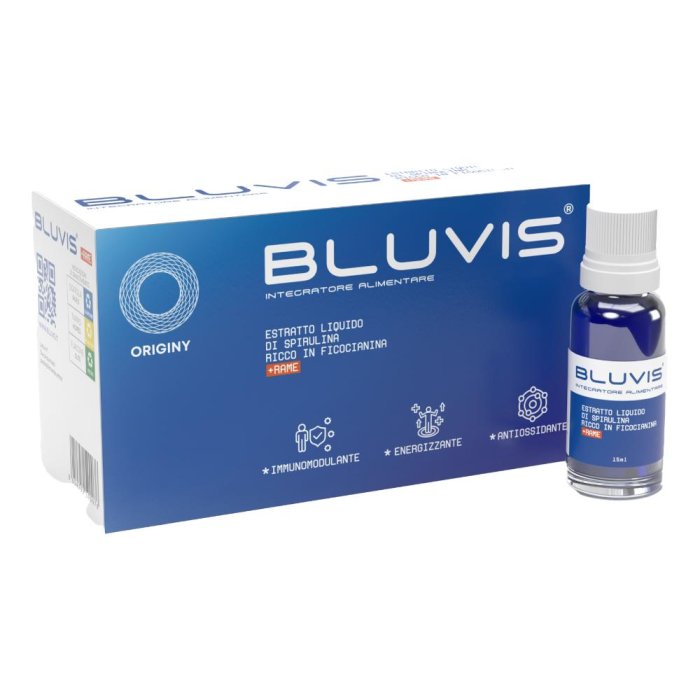 Bluvis Gocce Oculari 10 Flaconi da 10 ml Lubrificante e Idratante per Occhi Secchi e Arrossati