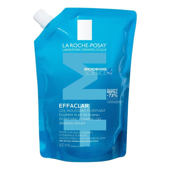 La Roche Posay Effaclar+M Gel Detergente Schiumogeno Purificante Refill ricarica da 400ml