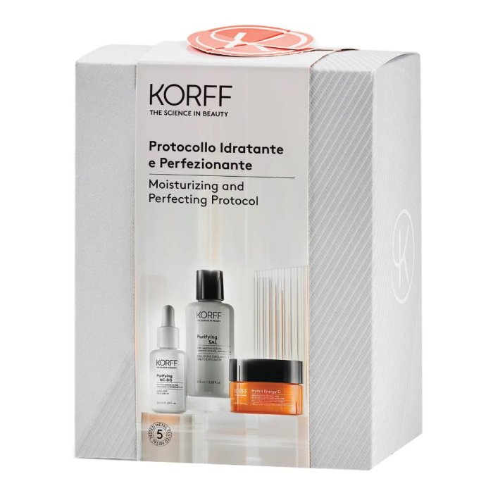 Korff Cofanetto Idratazione Soluzione Esfoliante 100 ml + Siero 30 ml + Crema 50 ml