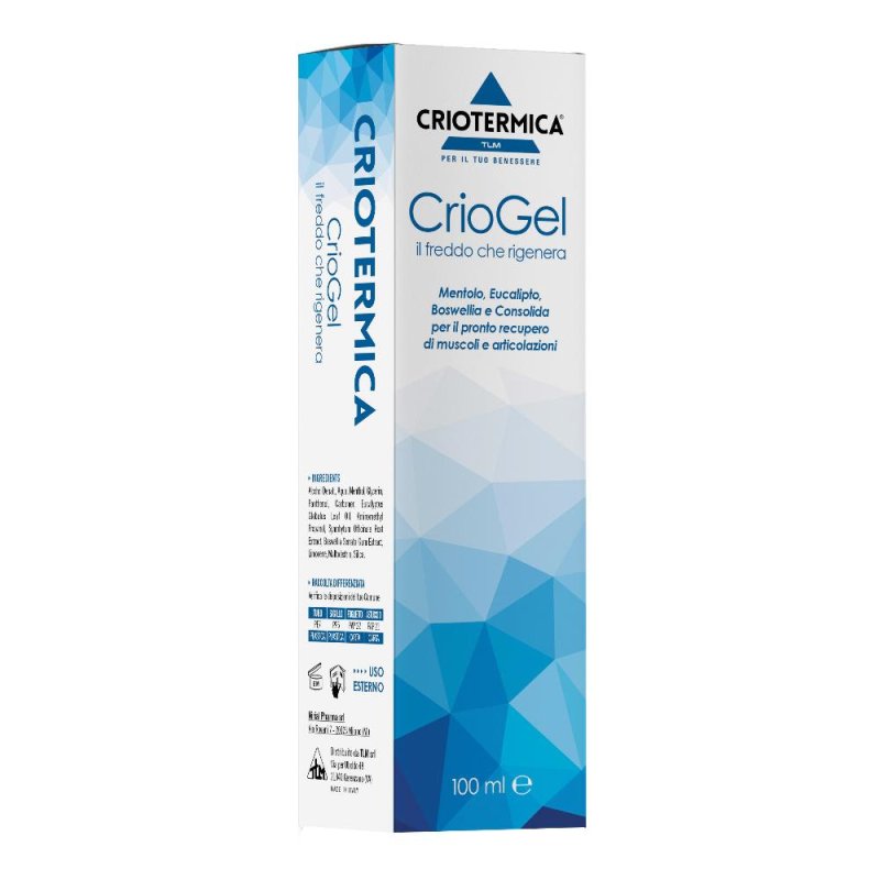 Criogel 100 millilitri gel freddo gambe leggere defaticante rinfrescante effetto ghiaccio