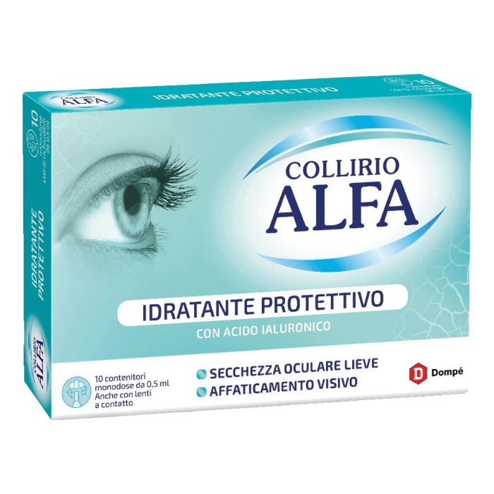 Collirio Alfa Idratante Protettivo Dompé 10 Flaconcini Monodose