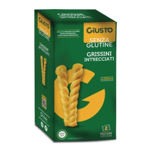 Giusto senza glutine grissini intrecciati 150 g - grissini intrecciati salati senza glutine