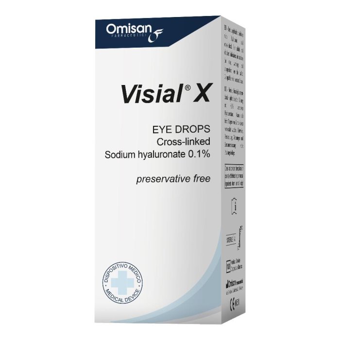 Visial X Gocce Oculari Lubrificanti e Idratanti per Occhi Secchi e Arrossati 10 Millilitri