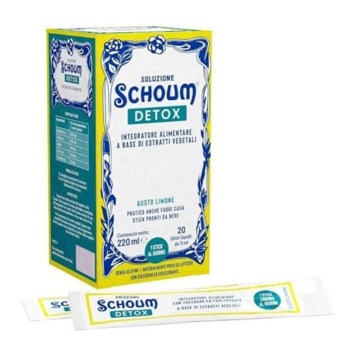 Zentiva Soluzione Schoum - Detox Integratore Gusto Limone 20 Stick