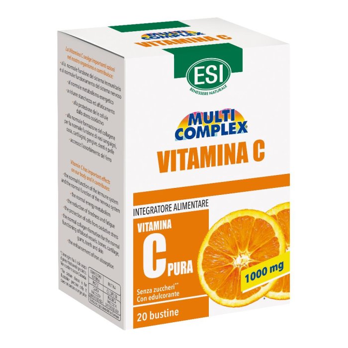 Esi Multicomplex - Vitamina C pura 1000 mg Integratore Alimentare 20 bustine