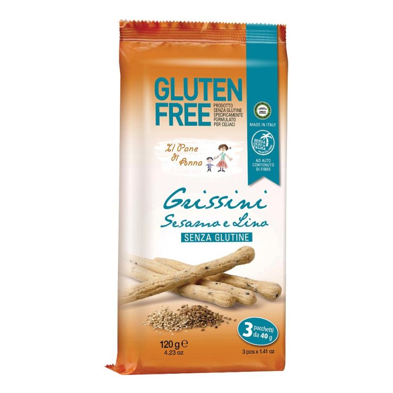 Pane Anna Grissini Artigianali di Pane Croccante 3x40 g Pane Anna Grissini Artigianali di Pane Croccante 3x40 g
