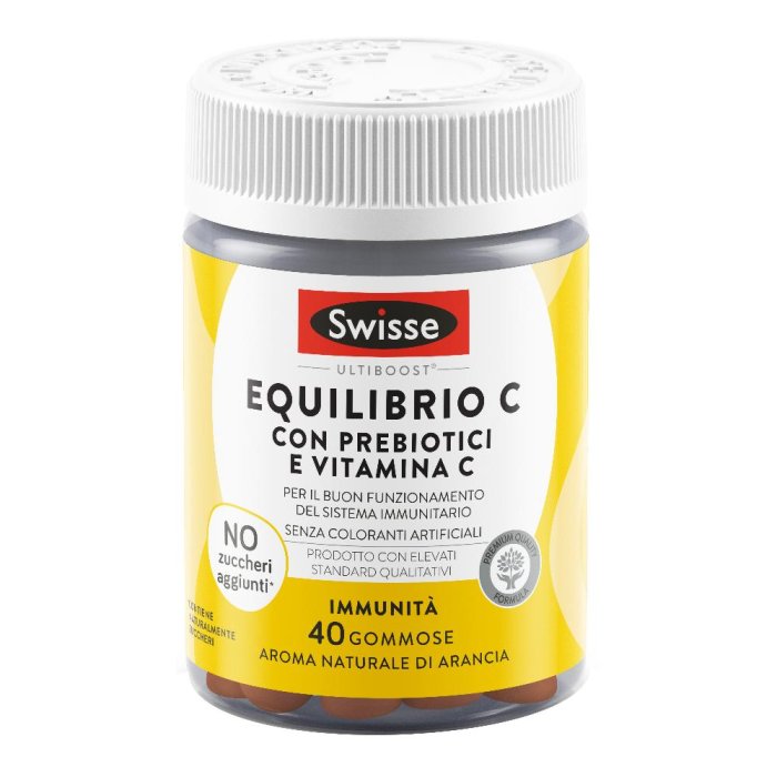 Swisse Equilibrio C con Prebiotici e Vitamina C Integratore 40 gommose