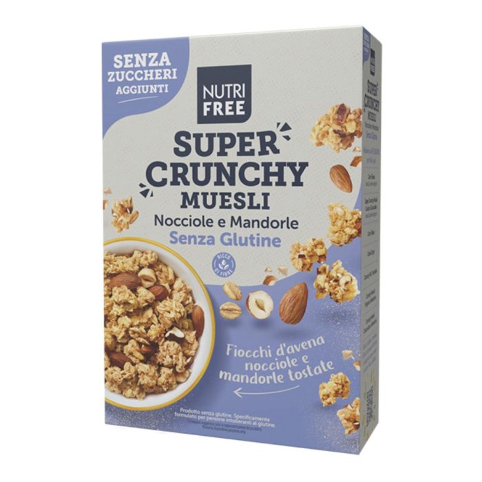 Nutrifree super crunchy muesli nocciole e mandorle senza zuccheri aggiunti 300 g