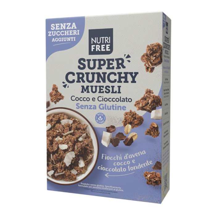 Nutrifree super crunchy muesli cocco e cioccolato senza zuccheri aggiunti 300 g