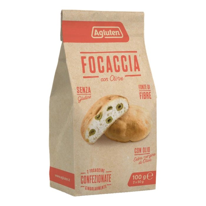 Agluten Focaccia Olive 100 g Senza Glutine
